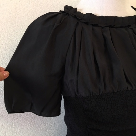 Nina Ricci Black Silk Midi Dress Size US6 / FR38 - Picture 3 of 8